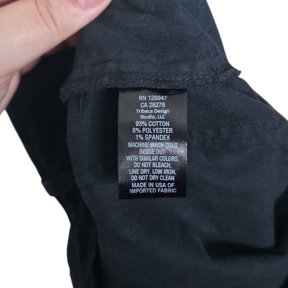 Nili Lotan Shon Corduroy Jet Black Barrel Leg Pant Size 2 - Picture 8 of 9